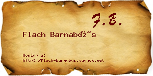 Flach Barnabás névjegykártya